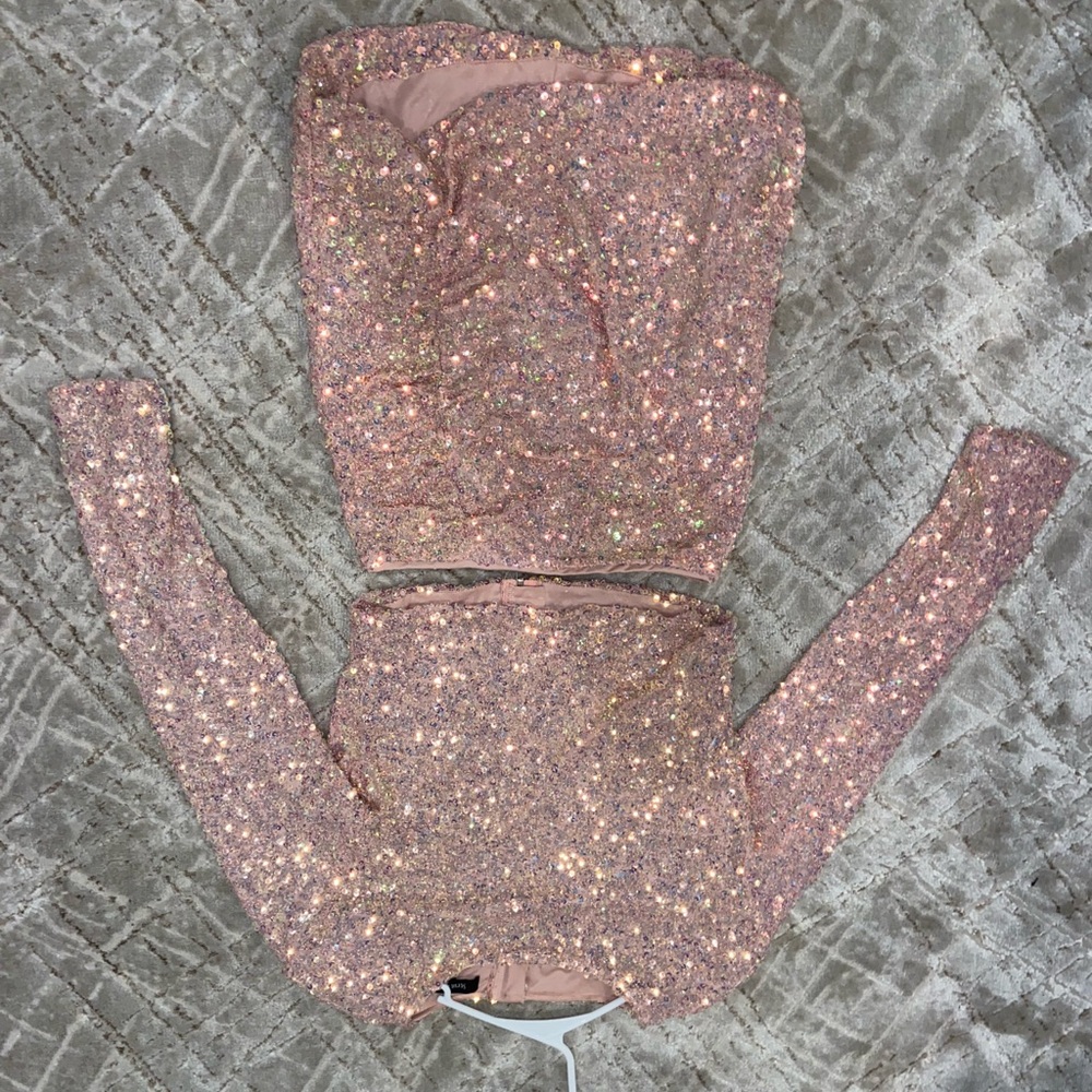 Pink Sequin Set ! Size small - Picture 3 of 7